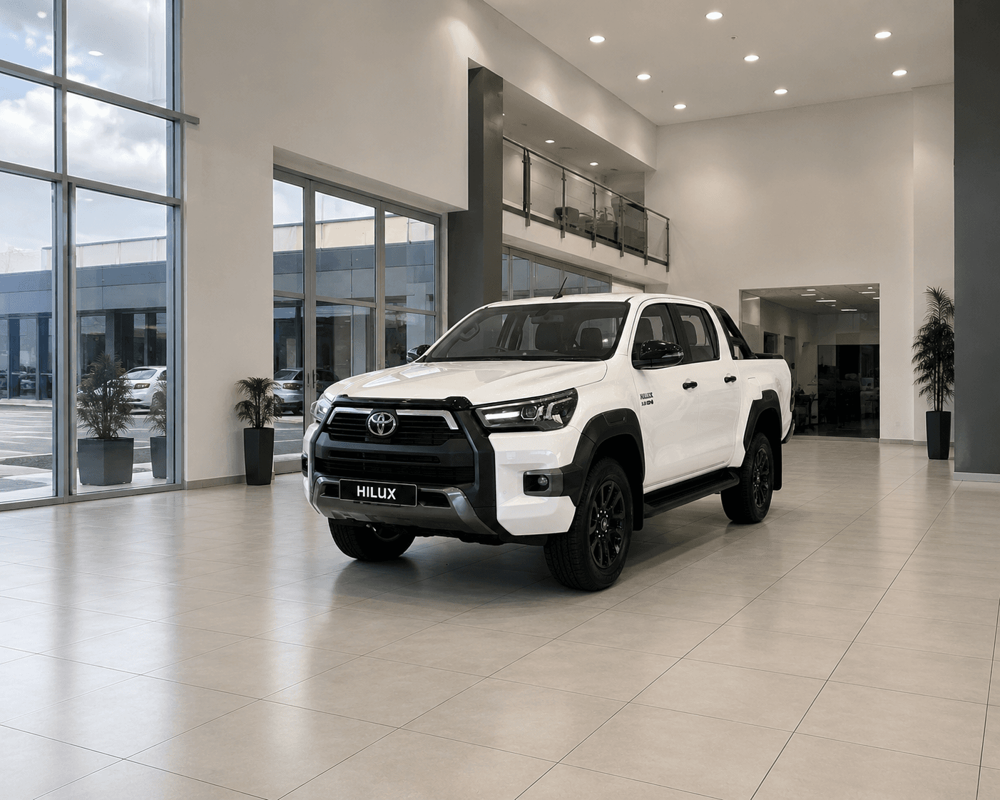 Toyota dealership showroom floor
